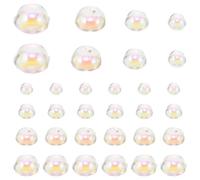 SEWOART Perles en Résine Gouttes de Rosée 3-6 MM 1050 Pièces Décorations Plates Ab Transparentes pour Scrapbooking Création Bijoux Loisirs Créatifs Embellissements DIY