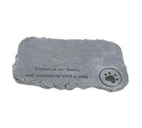 SEWOART Pierre Tombale Résine pour Animal De Compagnie avec Chandelier Pierre Commémorative pour Chien Et Chat Design Simple Et Naturel