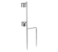 SEWOART Piquet Diamètre Intérieur Fixe de 3,9cm en Acier Inoxydable Argenté d'ancrage Support Solide et Portable pour Parasol Extérieur pour Jardin et Terrasse