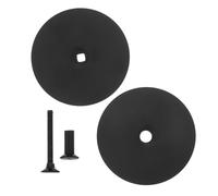 SEWOART Plaque de Recouvrement en Acier Inoxydable 67 Mm Noire pour Trou de Porte, Cache-serrure Rond Compatible Épaisseur 45 Mm, Bouche-trou Pêne Dormant, Réparation Porte Intérieure