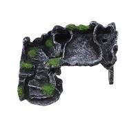 SEWOART Plateforme de Tortue Aquatique Résine avec Rampe Antidérapante et Cachette Petite Plateforme Flottante pour Aquarium Aire de Baignade et Refuge pour Petites Tortues