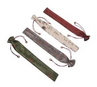 SEWOART Pochettes Pour Éventails Pliants 4 Pièces En Satin 10 Pouces, Pochettes De Protection Légères Et Portables, Compatible Éventail à Main Pliable, Pour Rangement Et Transport Quotidien