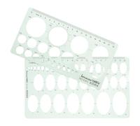 SEWOART Pochoirs Géométriques Ronds 2 Pcs - Gabarits de Dessin Circulaires pour Architecture et Design, Modèles Réutilisables pour Peinture Artistique et Croquis Techniques, Outil