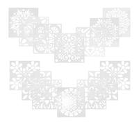 SEWOART Pochoirs Mandala Réutilisables en Plastique 16 Pièces, Modèles de Peinture pour Garçon et Filles, Kit de Dessin Fleurs et Mandalas Colorés, pour Activités Créatives et Loisirs