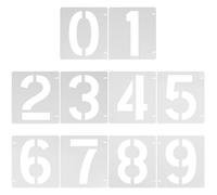 SEWOART Pochoirs Numériques 12X10 CM pour Peinture sur Surface Plane et Bricolage Modèles de Nombres Lavables