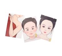 SEWOART Pochoirs Réutilisables pour Maquillage Artistique, Lot de 3 Planche d'Entraînement Lavables Visages Réalistes pour Pratique de Fêtes et Débutants