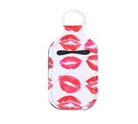 SEWOART Porte-clés en Néoprène pour Flacon 30ml Housse pour Gel et Stick à Lèvres, Attache Poussette et Paquet à Dos, Lot de 5 Pièces Pratiques