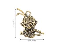 SEWOART Porte Clés Laiton Roi Singe Chinois Charme Feng Shui Accessoire Polyvalent pour Sac à Dos et Bijoux DIY de Force