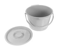 SEWOART Pot de Chambre Plastique Grand Format Couvercle Antiprojection, Siège Portable Stable et Léger, Usage Intérieur et Camping, Toilette Portable Pratique pour Adultes et Personnes