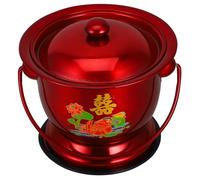 SEWOART Pot de Chambre Portable Acier Inoxydable Urinal Réutilisable pour Adultes Personnes Âgées et Femmes Enceintes Usage Domestique avec Couvercle et Anneau Antidérapant