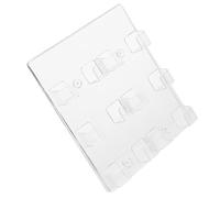 SEWOART Présentoir à Cartes de Visite Mural Transparent, Six Compartiments | Verre Organique Rectangulaire, Design Multicouche, Lecture Facile, Rangement Soigné pour Cartes et Badges