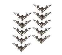 SEWOART Protections D’Angles de Livres en Fer Vintage 20 Pcs Coin de Protection Rétro pour Albums Cahiers et Menus Couverture D’Angle Robuste Couleur Bronze Vert Patiné Accessoire Déco