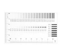 SEWOART Règle de Mesure Transparente pour Détection de Défauts Outil de Mesure Largeur de Ligne et Fissures Jauge Précise en Plastique Modèle 06-2 pour Inspection Industrielle et