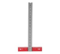 SEWOART Règle Équerre en Alliage D’Aluminium T Petit Carré de Mesure Précis Échelle Claire Outil Portable pour Travail du Bois et Traçage en Menuiserie Gabarit Multifonction pour