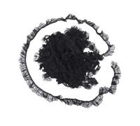 SEWOART Ruban de Dentelle à Volants 6 Cm X 40 M Noir Bordure en Dentelle Élastique Floral en Maille pour Couture Loisirs Créatifs et Embellissement Textile