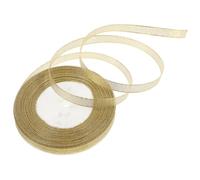 SEWOART Ruban Organza Doré Pailleté pour Décoration Mariage Anniversaire Fleurs DIY