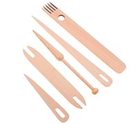 SEWOART Set Outils Métier à Tisser Bois Navette Aiguilles Peigne avec Tige Accessoires Durables pour Tricot et Tapisserie