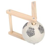 SEWOART Sisal Ball Cat Scratcher for Indoor Pets Natural Texture Claw Sharpening Toy Cute Interactive Cat Scratching Ball for Play and Exercise Small Wooden Shaped Frame