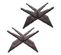 SEWOART Support de Lecture en Bois Sculpté Ancien pour Bible et Coran - Lot de 2 Pupitres Pliants Noirs et Rouges - Porte-livre Polyvalent pour Bureau, la Cuisine et Prières -