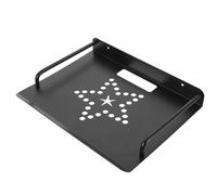 SEWOART Support Mural en Aluminium Spatial Noir 28,5x21 Cm pour Routeur et Projecteur, Étagère Murale Ventilée Multifonction, Rack de Rangement Robuste pour Maison et Bureau