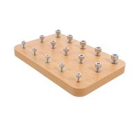 SEWOART Tableau Bois Pour Réhabilitation Main Exercices De Coordination Œil-main Avec Écrous Et Boulons Outil De Motricité Fine Pour Rééducation Et Entraînement Des Doigts