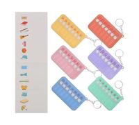 SEWOART Tableau de Routine Quotidienne avec Porte-clés Liste de Contrôle 6 Pièces, Autocollants de Planification Colorés, Suivi des Habitudes pour École et Organisation