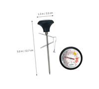 SEWOART Thermomètre Inoxydable Multifonction avec Clip et Manche Silicone Double Échelle pour Cuisson Viande Boisson et Thé
