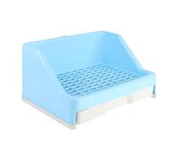 SEWOART Toilette Lapin Tiroir Anti-éclaboussures avec Clôture Surélevée Bac à Litière pour Petits Animaux Facile à Fixer Et Nettoyer Convient Cages Lapins