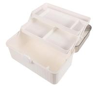 SEWOART Trousse à Pharmacie Multi-couches Petit Format Blanc En Plastique Léger Poignée Organisateur Pour Maison Voyage Bureau Boîte Pilules Portable Cas D'urgence