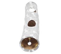SEWOART Tunnel pour Chat Pliable à 2 Trous avec Balle en Peluche, Tunnel Interactif en Tissu Résistant à Bruissement pour Chatons D’intérieur, D’Exploration Stimulant la Curiosité