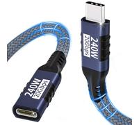 Sewowibo Câble d'extension USB-C 20G240W5K, 1,5 m, 4K 60 Hz, type-C, mâle vers femelle, compatible avec iPhone 16, 16 Pro, 16 Pro, 15, MacBook Pro, iPad Pro