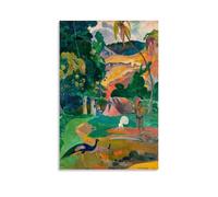 SEWQAFS Paul Gauguin Poster mural paysage avec paons pour appartement ou maison, chambre à coucher, salon, salle de bain, bureau, bar à vin, art décoratif, 60 x 90 cm, style sans cadre