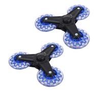 Sewroro 1 Paire de Roues Triangulaires Bleues Grandes en Fer pour Chariot Pliable Utilitaire Remplacement pour Chariot de Courses et Monte-Escaliers Maniabilité Améliorée pour Transport