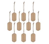 Sewroro 10 Étiquettes en Bois Brut Rectangulaires pour Plantes Bâtonnets d'Étiquettes Réutilisables pour Jardin Intérieur et Extérieur à Suspendre avec Corde Lot de 10 pour Pots de