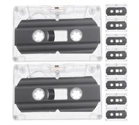 Sewroro 10 Pièces Lot de Cassettes Audio Vides Cassettes Enregistrables Transparentes Polyvalentes pour Musique Messages Enregistrements Vocaux et Enseignement