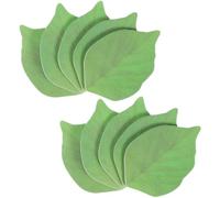 Sewroro 10 Pièces Notes Adhésives Feuilles Créatives Vertes en Papier | Réutilisables, à Coller et Utiliser Vite, pour Paquet à Main et Repères de Pages, Style Délicat