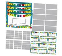 Sewroro 100 Autocollants à Gratter Rectangulaires DIY Cartes à Gratter Blanches Surface à Décoller 50 Feuilles par Paquet pour Fêtes Anniversaires et Événements