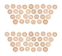 Sewroro 100 Boutons Ronds Artisanaux en Bois Naturel 20 Mm, pour Couture, Tricot et Décoration de Chapeaux, Pulls et Projets de Crochet - Boutons à Deux Trous Robustes pour