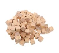 Sewroro 100 Pièces Cubes Carrés Naturels pour Bricolage Blocs Lisses Non Peints pour Empilage Projets Diy Jeux Créatifs et Éducatifs