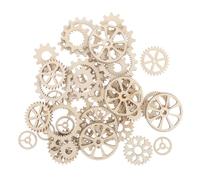 Sewroro 100 pièces Engrenages pour Bricolage Créatif de Puzzle DIY Ornements pour Peinture et Décoration Roues Artisanales Petites Projet Maison et Scrapbooking
