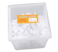 Sewroro 100 Pièces Lot de Clips Câble PVC pour Fixation Murale Support Tube Électricien Collier Serrage pour Fil Électrique et Câbles Installation Facile et Durable