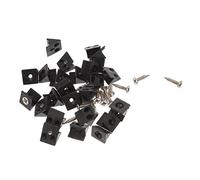 Sewroro 100 pièces Supports Angle Plastique pour Meubles de Renforts pour Étagères avec Vis Outils de Réparation pour Fond de Tiroir Fixations Durables et Faciles à Installer