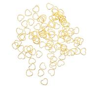 Sewroro 100pièces Porte-clés Anneau Forme de Cœur pour Création de Bijoux Facile à Ouvrir Assembler