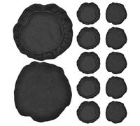 Sewroro 12 Pièces Couvercles De Coussinets d'oreille De Casque Couvre-Oreilles pour Casque Coussinets Cache-écouteurs Protecteur D'écoute Housses pour Écouteurs Black