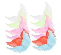 Sewroro 12 pièces Patches Ange Lumineuses pour Vêtements DIY Décoration de Noël Mix Couleurs Accessoires Miniatures pour Vêtements et Sacs Ornements Semi Transparents
