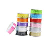 Sewroro 12 pièces Ruban Adhésif Décoratif Dentelle Creuse Multicolores pour Scrapbooking Cadeau Décoration DIY Autocollants Créatifs et Loisirs Créatifs