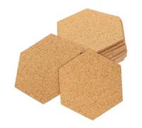 Sewroro 120 Pièces Hexagon Cork Coasters With Self-adhesive Backing Thick Natural Cork Pads For Table Protection Plant Mats And DIY Crafts Peel And Stick Wall Bulletin Boards For Home