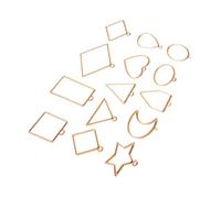 Sewroro 14 Pièces Kit de Breloques Pendentifs Ouverts Alliage pour Bijoux DIY Cadres Géométriques Créatifs pour Colliers Bracelets et Boucles Doreilles Charms Faciles à Remplir avec Résine