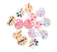 Sewroro 14 Pièces Mini Palette Charms Résine Accessoires DIY Pendentifs Kawaii pour Bijoux Coiffure Décoration Coque Téléphone