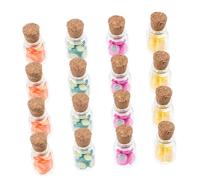 Sewroro 16 Ensembles Miniatures Bocaux Verre avec Tranches de Fruits Artificiels Assortiment Citron Citron Vert Orange et Fruit du Dragon Décor Miniature pour Maison de Poupée Accessoires